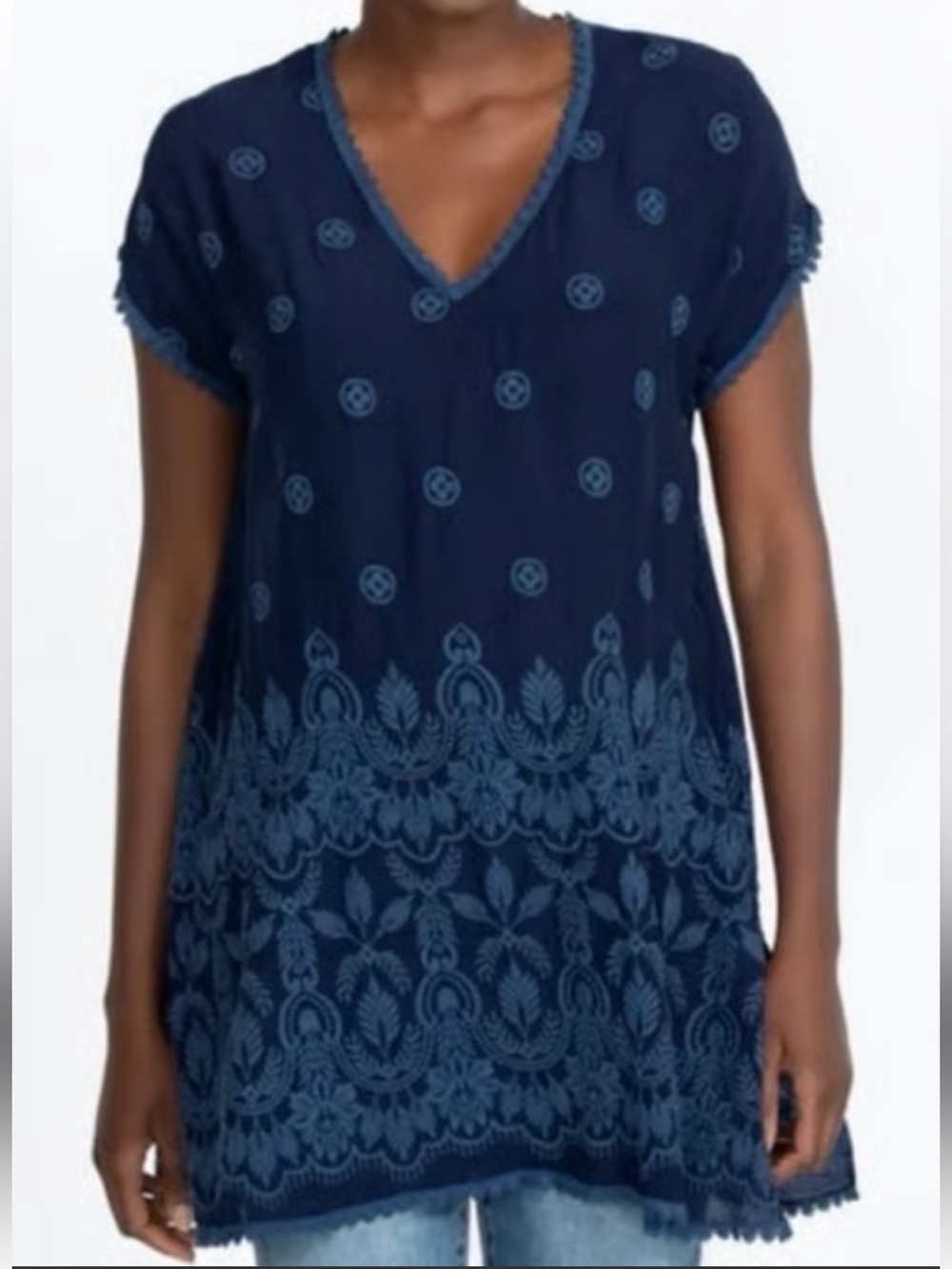 **SOLD** Johnny Was Jocasta Willow Embroidered Tunic Top XL
